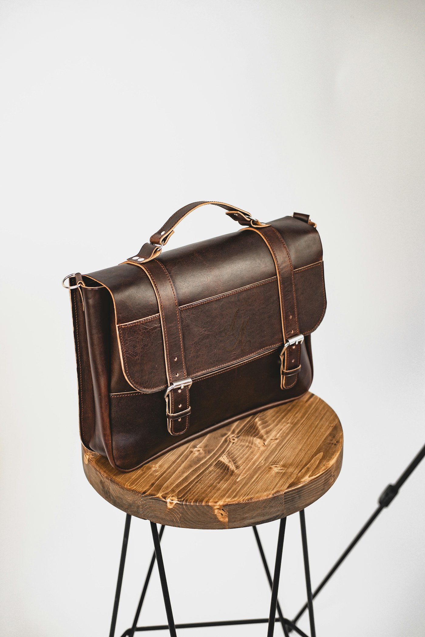 III SIDES JANE satchel in cream and natural leather